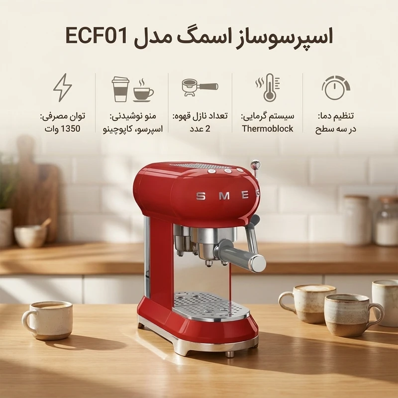 اسپرسو ساز کلاسیک اسمگ مدل ECF01